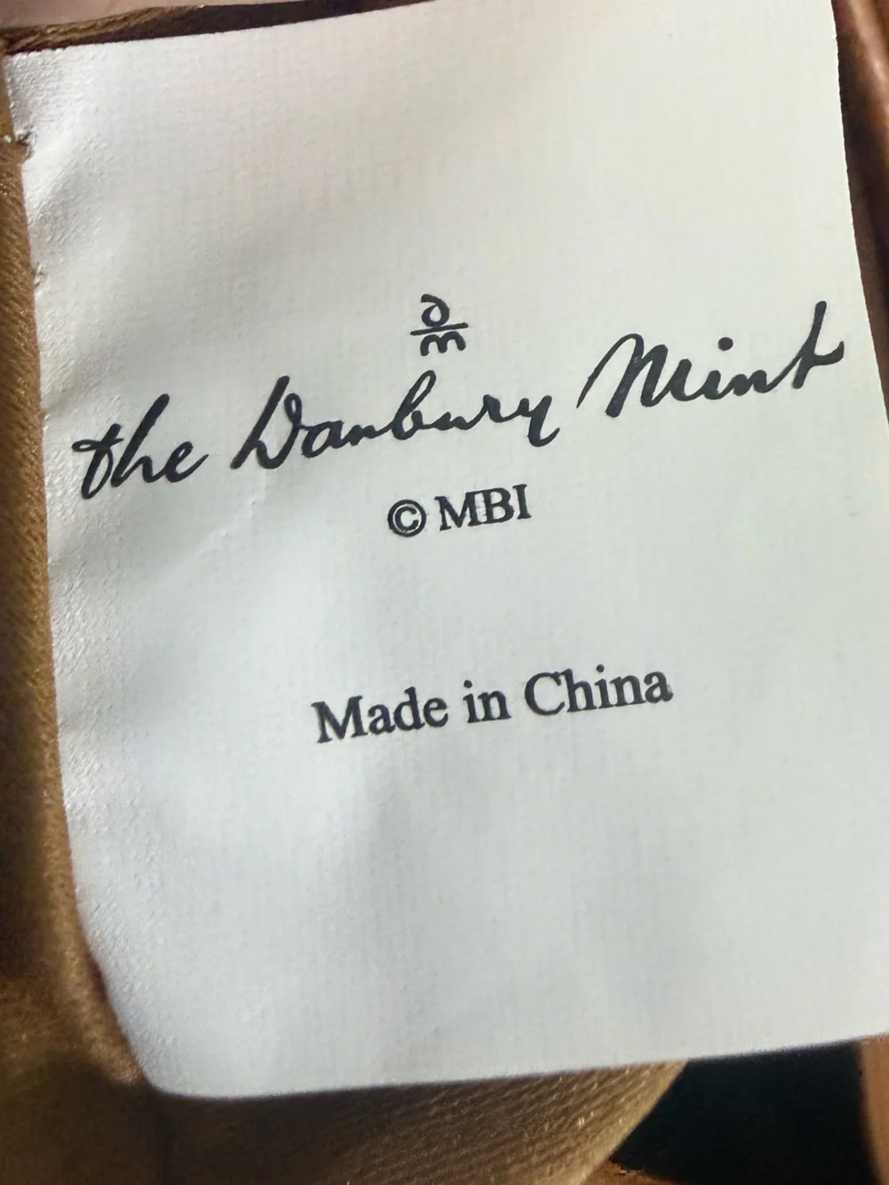 The Danbury Mint Monogram Structured Satchel Brown Faux Leather Top Handle Cross
